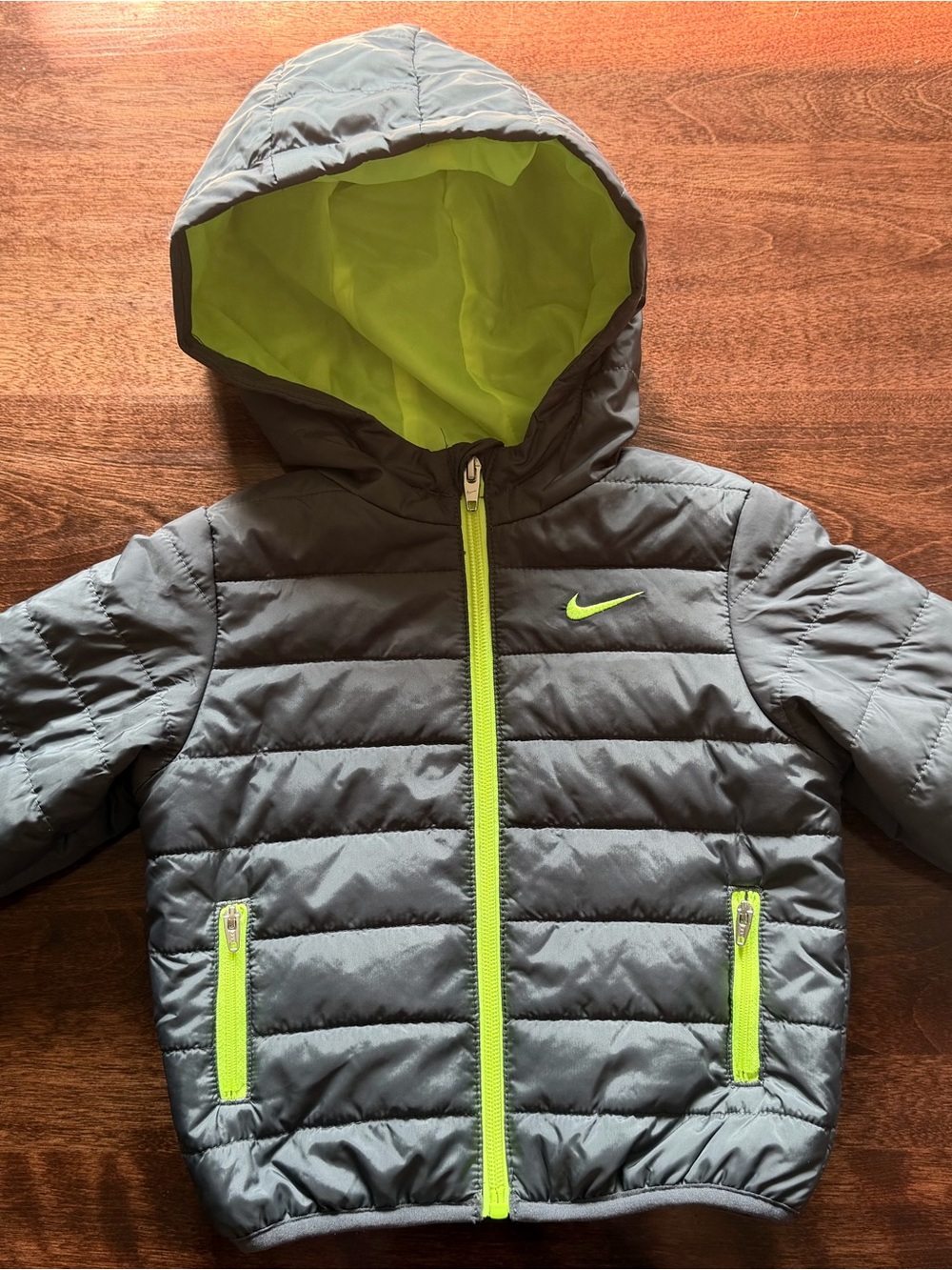 Nike Gray Puffer Jacket Size 18 Months